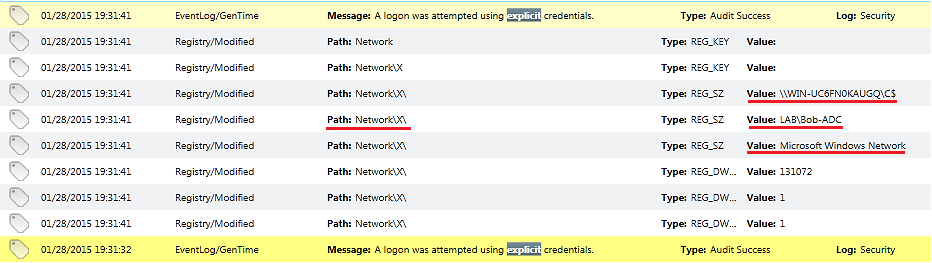 Timeline - Registry
